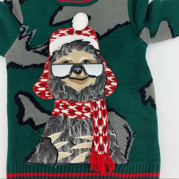 33 Degrees Ski Sloth Ugly Christmas Sweater, (7/8) - Picture 5 of 14